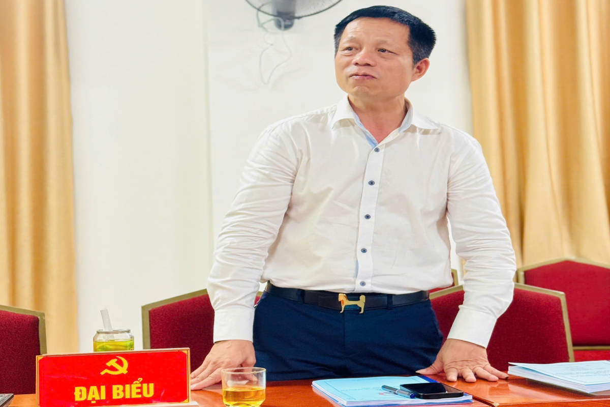 Đ/c TS. Đinh Ngọc Thắng – Bí thư đảng bộ bộ phận phát biểu chỉ đạo